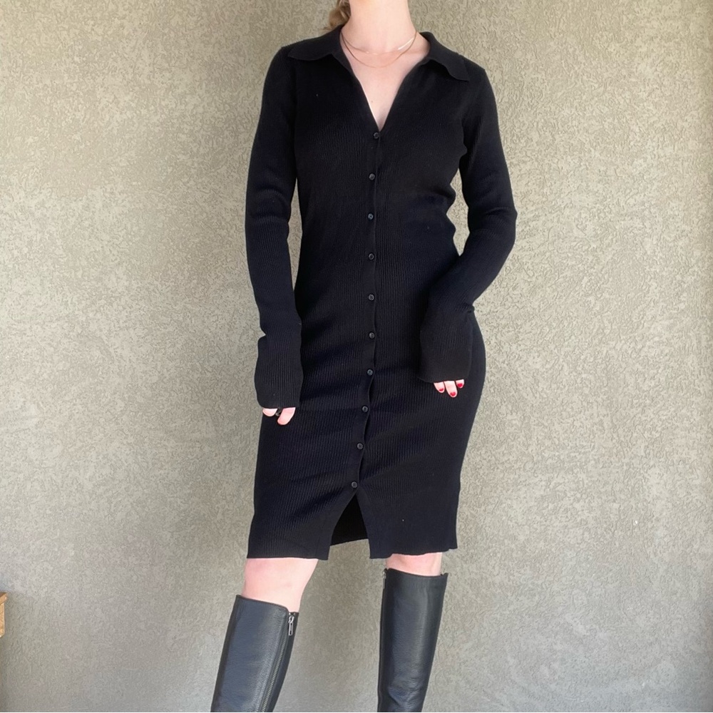 House of Harlow 1960 Ribbed Knit Midi Dress
